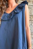 Larc Frill Tank Navy